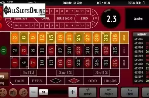 Game Screen. Live Roulette (InBet Games) from InBet Games
