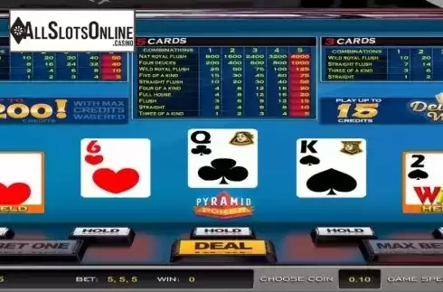 Game Screen. Pyramid Poker Deuces Wild (Nucleus Gaming) from Nucleus Gaming