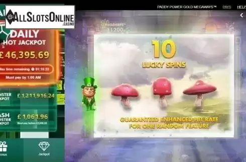 Free Spins 1. Paddy Power Gold Megaways from Red Tiger