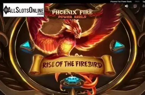 Start Screen. Phoenix Fire Power Reels from Red Tiger