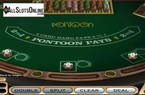 Game Screen. Pontoon Blackjack (Betsoft) from Betsoft