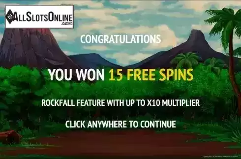 Free Spins Win Screen