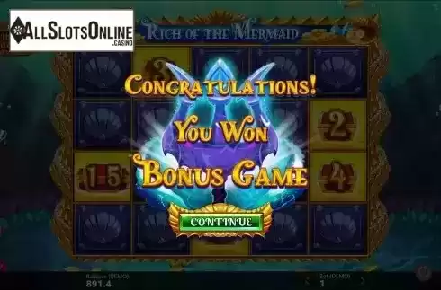 Win bonus screen