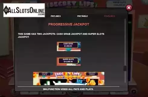 Progressive Jackpot screen