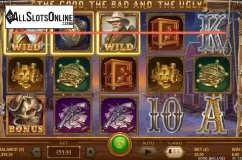 Win Screen 3. The Good The Bad And The Ugly from Gluck Games