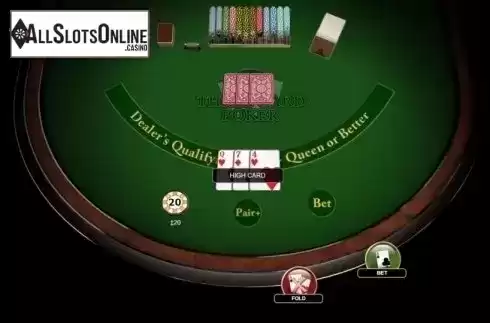 Game Screen 3. Three Card Poker (Habanero) from Habanero