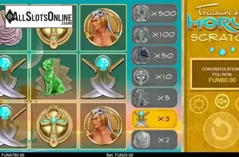 Game workflow 2. Treasure of Horus Scratch from IronDog