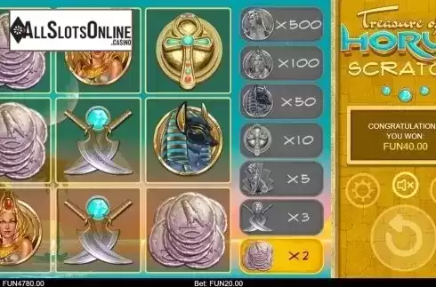 Game workflow 3. Treasure of Horus Scratch from IronDog