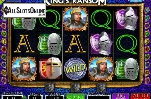 Reels screen. Wild Knights King's Ransom from Barcrest
