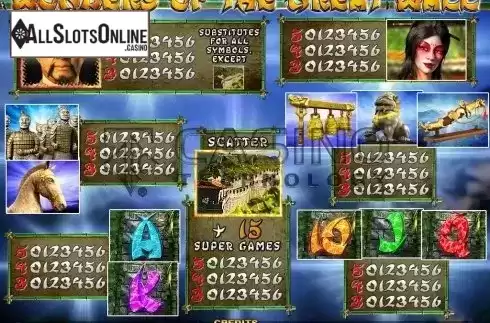 Screen5. Wonders Of The Great Wall from Casino Technology