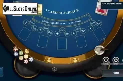 Game Screen 1. 3 Card Blackjack (Novomatic) from Novomatic