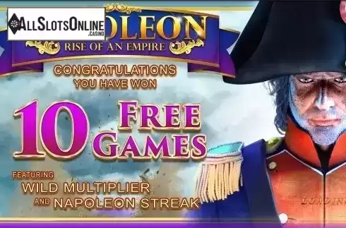 Free spins intro screen. Napoleon: Rise Of an Empire from Blueprint