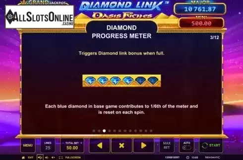 Features 3. Oasis Riches Diamond Link from Greentube