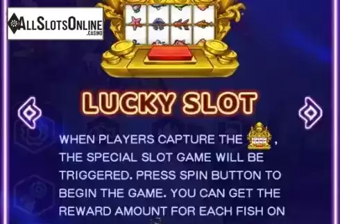 Lucky slot feature screen