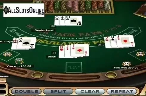 Game Screen. American Blackjack (Betsoft) from Betsoft