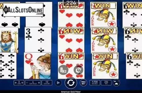 Game workflow 4. American Poker Gold (Wazdan) from Wazdan