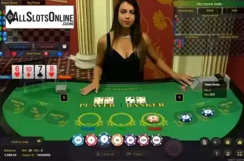 Game Screen. Baccarat Live Casino (Ezugi) from Ezugi