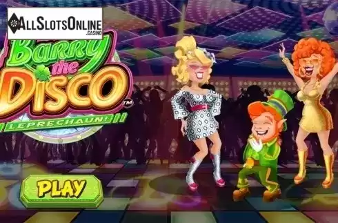 Intro screen. Barry the Disco Leprechaun from Leander Games