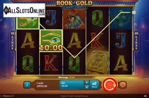 Win Screen 1. Book of Gold: Symbol Choice from Playson