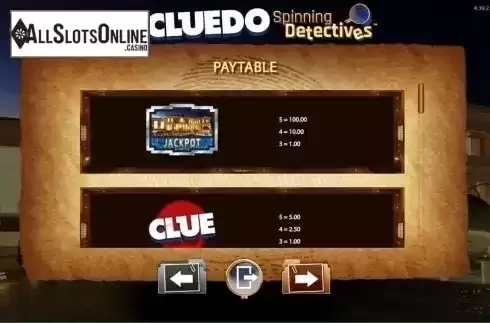 Screen2. CLUEDO Spinning Detectives from WMS