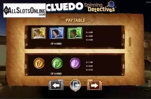 Screen3. CLUEDO Spinning Detectives from WMS