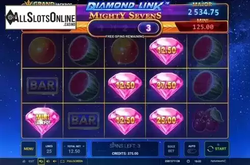 Bonus Game 2. Diamond Link Mighty Sevens from Greentube