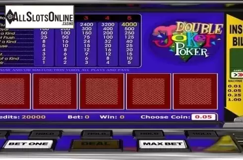 Game Screen. Double Joker Poker (Betsoft) from Betsoft