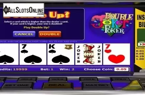 Game Screen. Double Joker Poker (Betsoft) from Betsoft