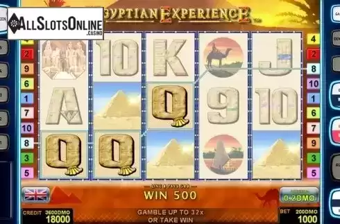 Game workflow 3. Egyptian Experience Deluxe from Novomatic