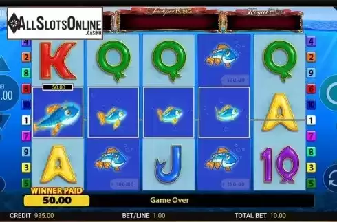 Win Screen 2. Fishin Frenzy Jackpot King from Blueprint