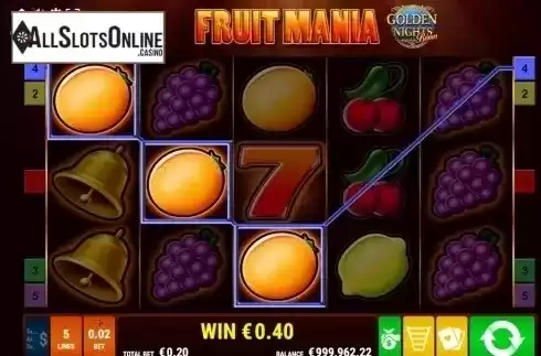 Win screen. Fruit Mania GDN from Gamomat