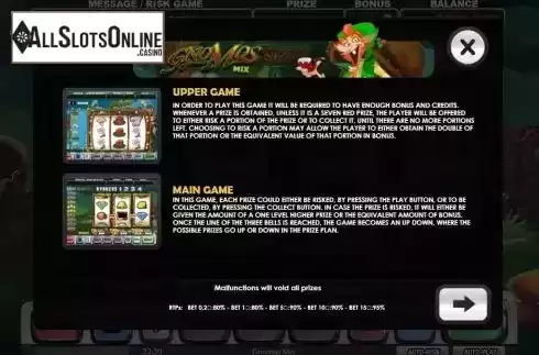 Game Features screen