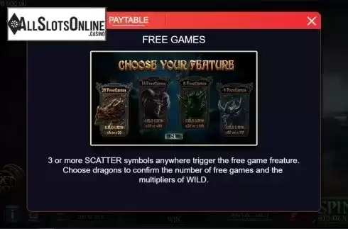 Paytable . Golden Dragon 2 (XIN Gaming) from XIN Gaming
