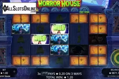 Win Screen . Horror House (Booming Games) from Booming Games