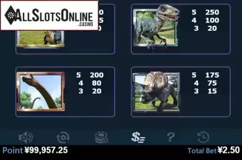 Paytable 2. Jurassic Park (Virtual Tech) from Virtual Tech