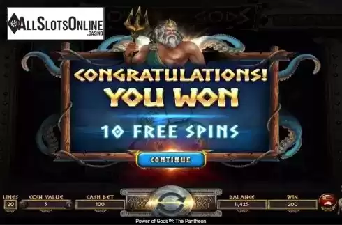 Free Spins 1. Power of Gods: The Pantheon from Wazdan