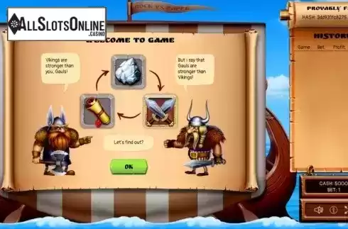 Information Screen. Rock vs Paper: Viking’s mode from Evoplay Entertainment