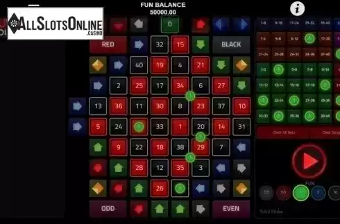 Game Screen. Roulette Diamond (1X2gaming) from 1X2gaming