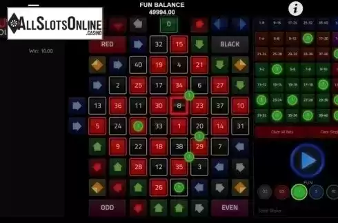 Game Screen. Roulette Diamond (1X2gaming) from 1X2gaming