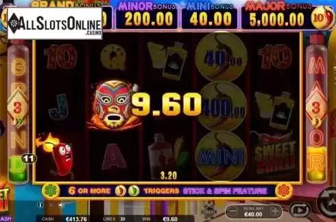 Win Screen 4. Sweet Chilli: Electric Cash from Ainsworth