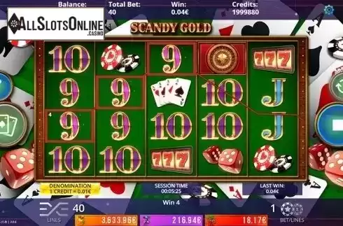 Win screen. Scandy Gold Fruits Jackpot from DLV
