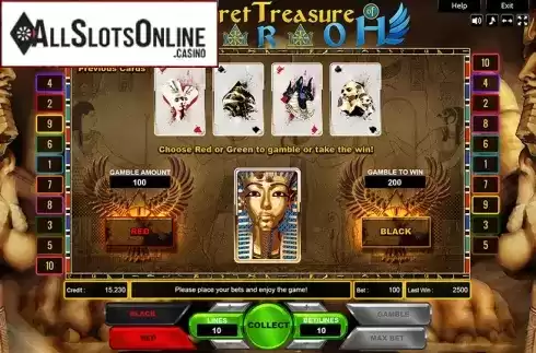 Gamble. Secret Treasure Of Pharaoh from Platin Gaming
