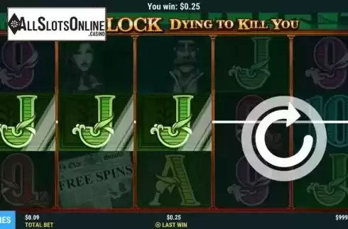 Win screen 3. Sherlock: Dying to Kill You from Slot Factory