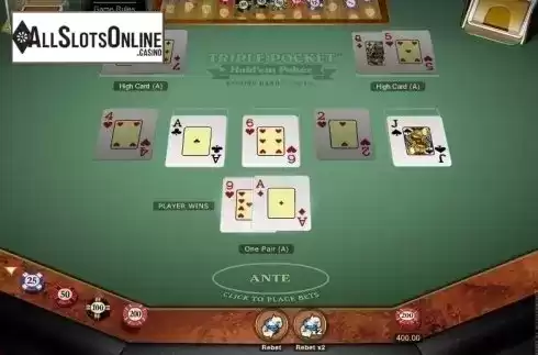 Win Screen. Triple Pocket Hold'em Poker (Microgaming) from Microgaming