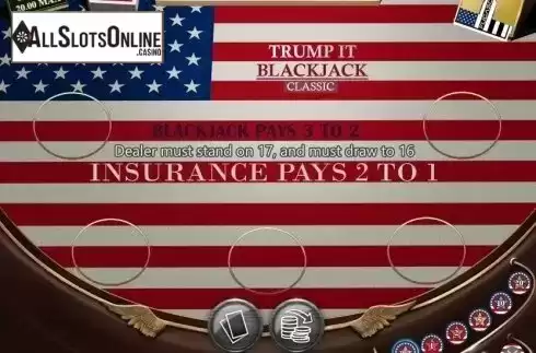 Game Screen 1. Trump It Blackjack Classic from Fugaso