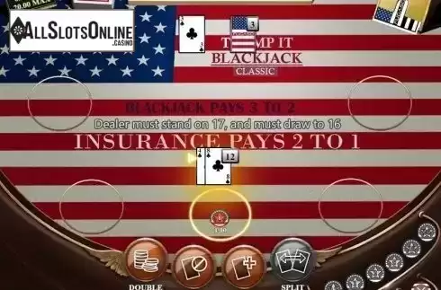 Game Screen 2. Trump It Blackjack Classic from Fugaso