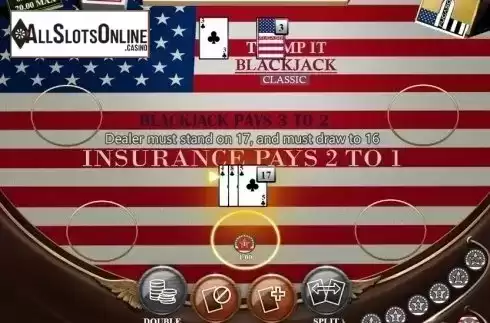 Game Screen 3. Trump It Blackjack Classic from Fugaso