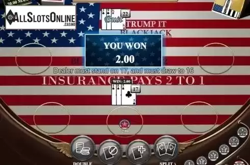 Game Screen 4. Trump It Blackjack Classic from Fugaso