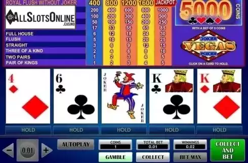 Game Screen. Vegas Joker Poker (iSoftBet) from iSoftBet