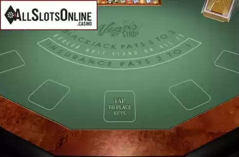 Game Screen. Vegas Strip Blackjack Gold from Microgaming